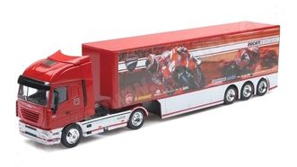 Iveco Stralis Ducati с полуприцепом красный (New Ray)