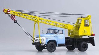 Автокран АК-75В на шасси ЗИЛ-130 желто-голубой (SSM)
