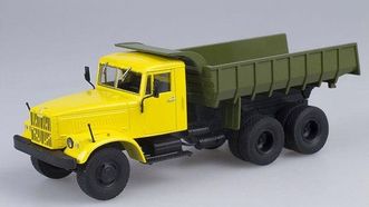 КрАЗ 256 Б1 самосвал желтый/зеленый (Автоистория)